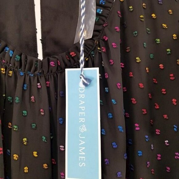 Kacey Shimmer Dot Faux Wrap Midi Dress - Picture 6 of 7